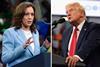 Donald Trump and Kamala Harris