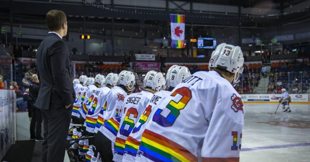 Much like Eric Staal was shown in a pride jersey in Montreal