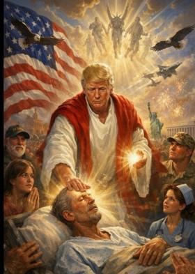 Trump AI Jesus