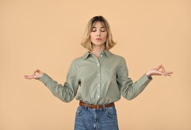 Young woman meditating