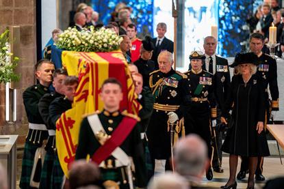 Prince Charles at Queen's lying in Scotland