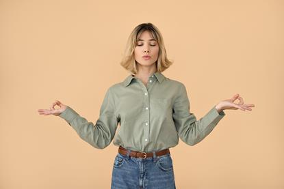Young woman meditating