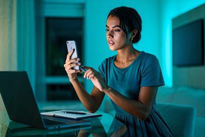 Woman Using Smartphone