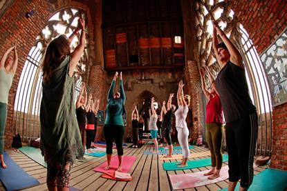 Yoga in church