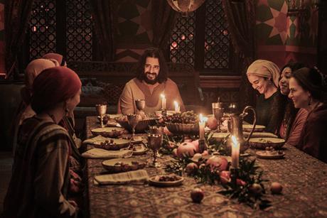 S5 still - Jesus enjoys table fellowship with his female followers