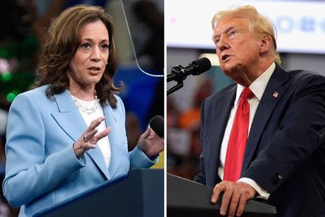 Donald Trump and Kamala Harris