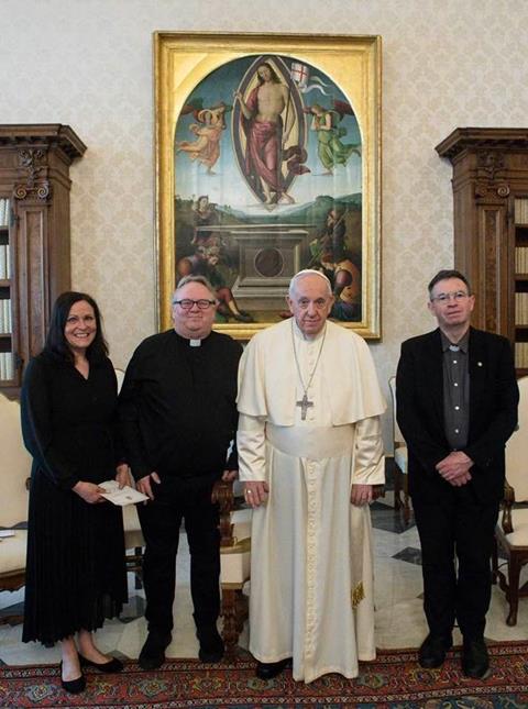 Janice, Steve, Pope and Fr Martin