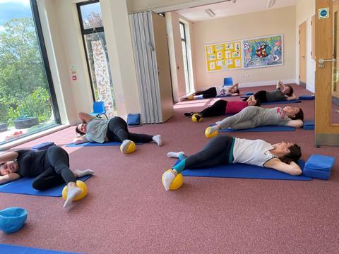 A Pilates class takes place at Christ Church Chislehurst Photo Amanda Jagger
