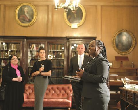 Janice Muchemi - accepting Scottish Bar International Human Rights Award-DSCF4762-2