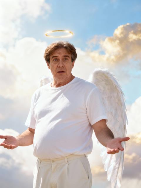 Angelic Figure in Sky