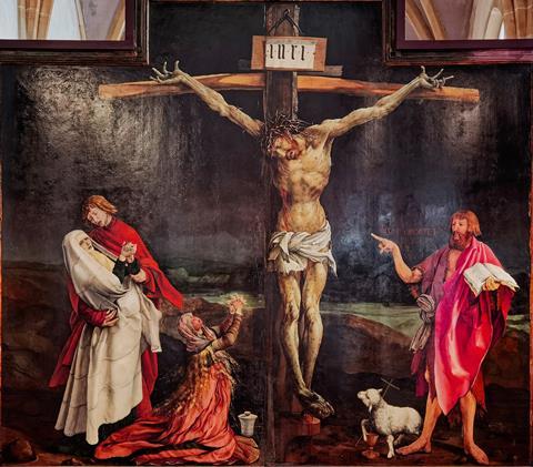 Colmar_-_Unterlinden_Museum_-_The_Isenheim_Altarpiece_1512-16_by_Matthias_Grünewald_(ca_1470-1528)_-_Crucifixion_08