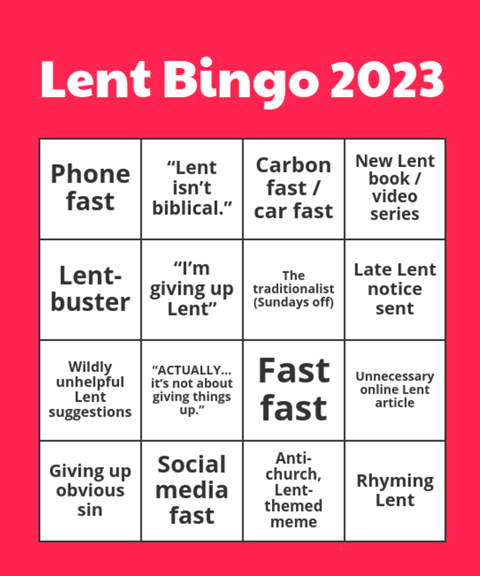 Lent Bingo 2023