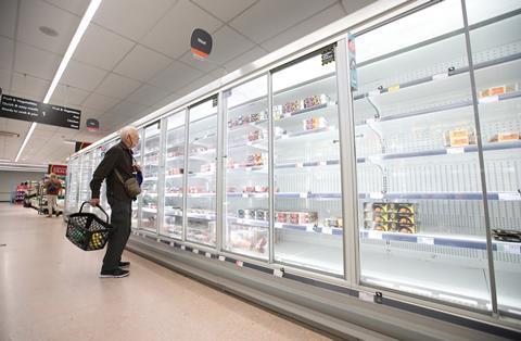 Empty Aisles in a Supermarket