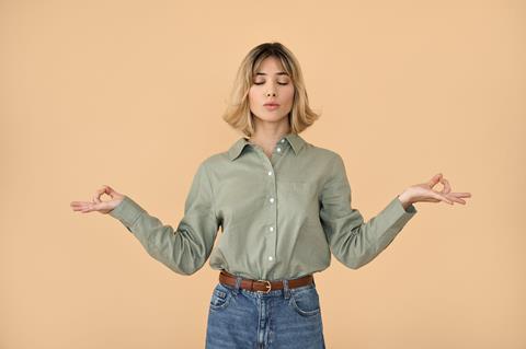 Young woman meditating