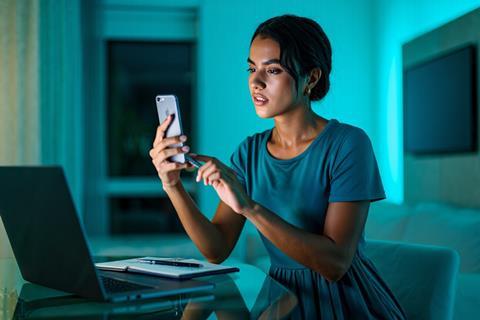 Woman Using Smartphone
