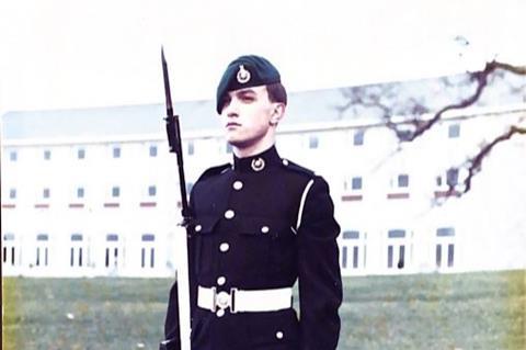 Steve Jones as young marine