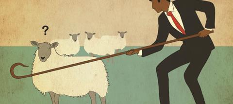 leadership trap herding sheep