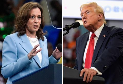 Donald Trump and Kamala Harris