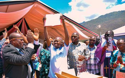 Marakwet Bible held aloft