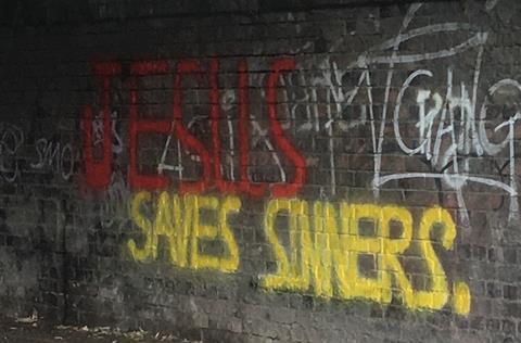 Jesus saves sinners graffiti (002)
