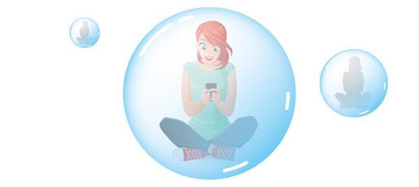 human inside bubble